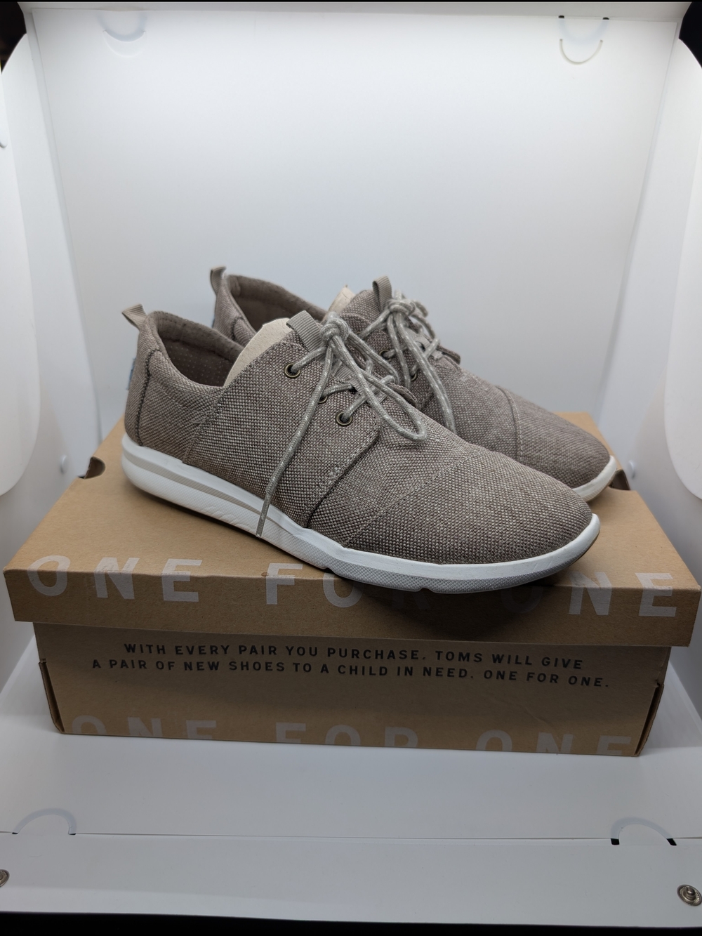 Toms Women's Canvas Lace-Up Shoes - Taupe